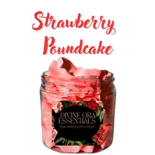 Luxury Strawberry Poundcake Whipped Body Butter for Soft 