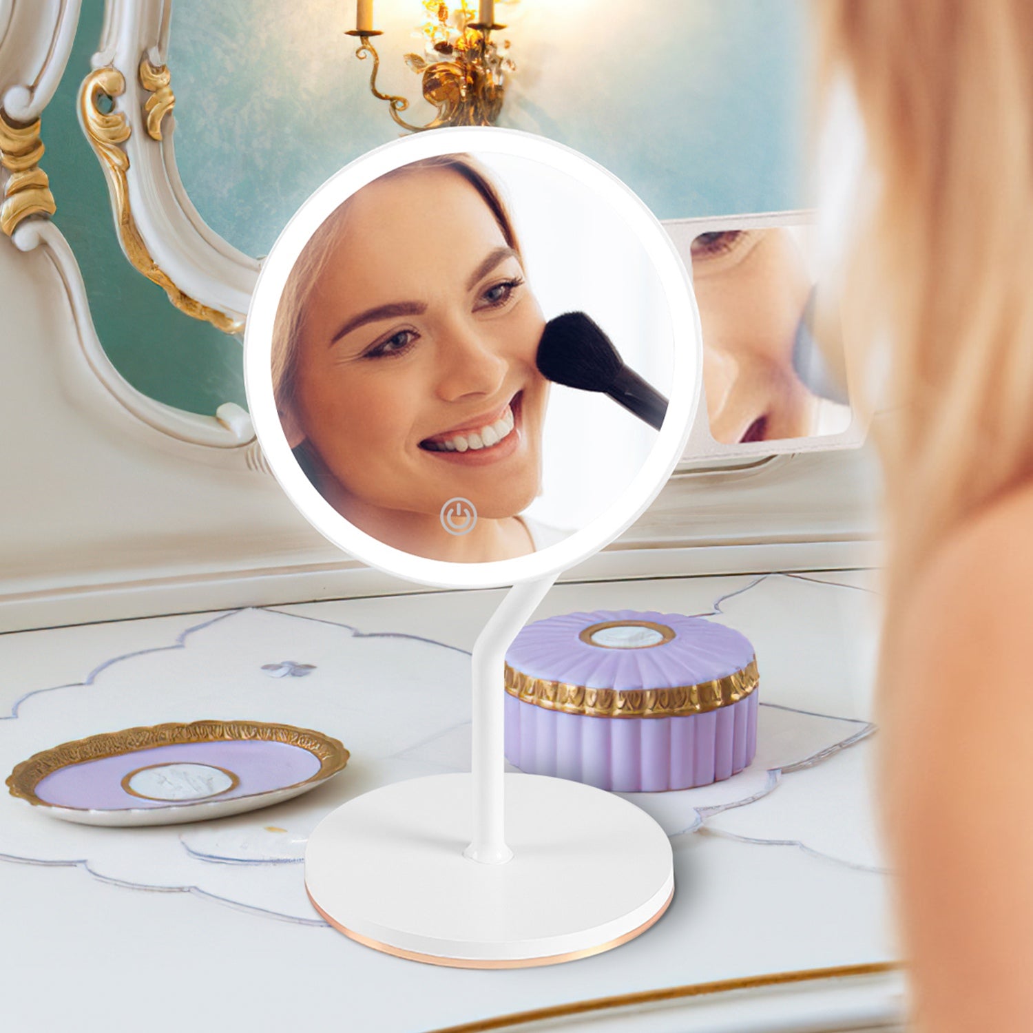 5X Magnifying Lighted Makeup Mirror with 3 Color Lights