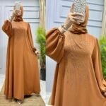 Abaya Crepe Rosa